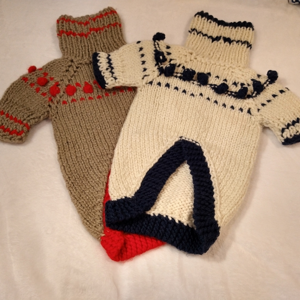 🗽New/Large Dog's Sweater❤️🤎 Exclusive HandKnitted - Picture 6 of 10